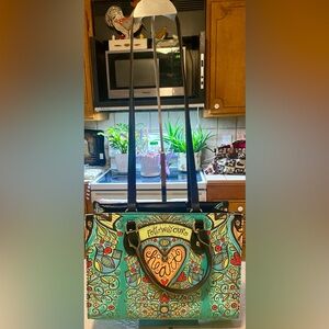 BFLAIRS NWOT Follow Your Heart Artistic Floral Women's Shoulder/Tote Bag